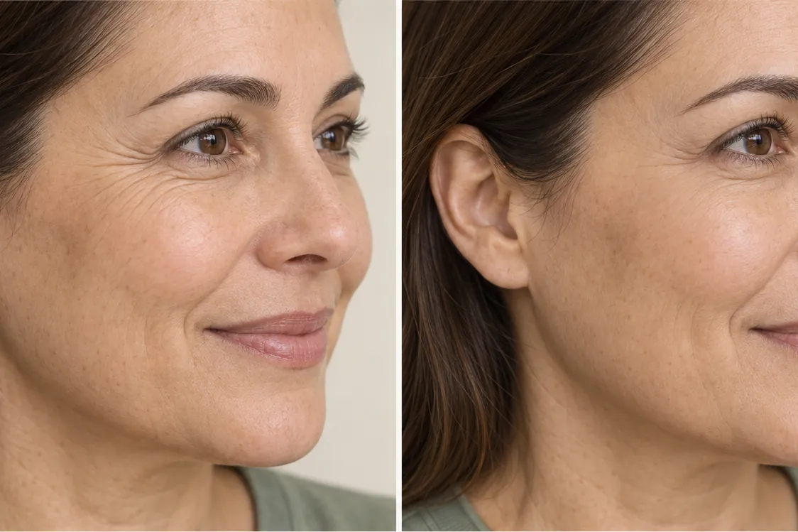 Before and after Botox — forehead & crow's feet by Dr. Anna Arsenous