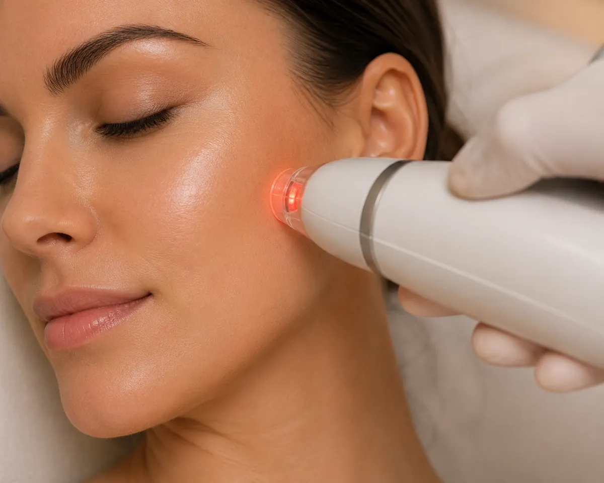Tratamiento suave para la salud de la piel de una paciente joven en NY Cosmetic Surgery MedSpa, Glendale, Queens